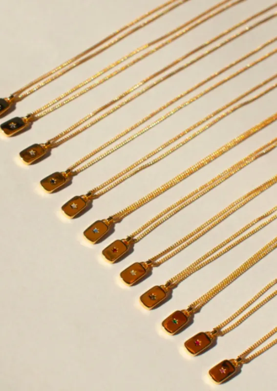 925 Lunette Gold Necklace Peridot