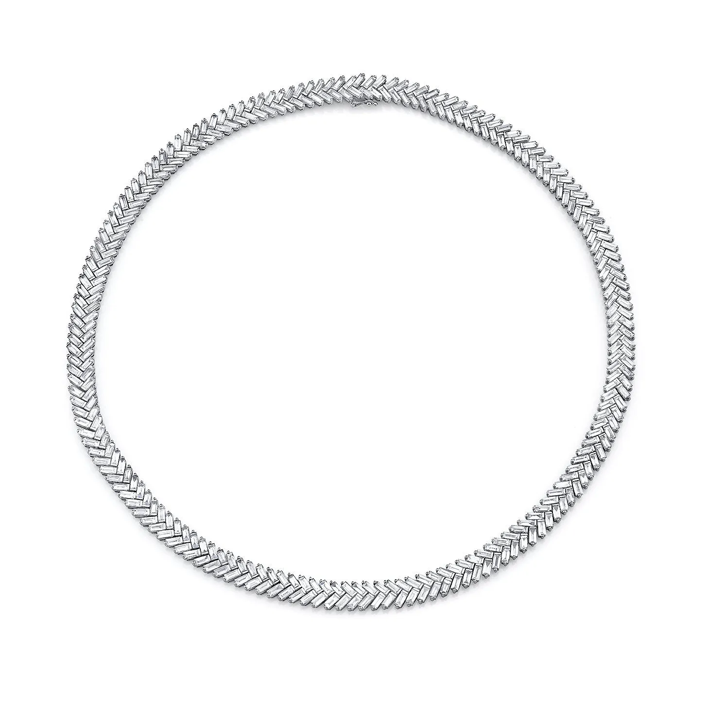 BAGUETTE DIAMOND ZIPPER CHOKER