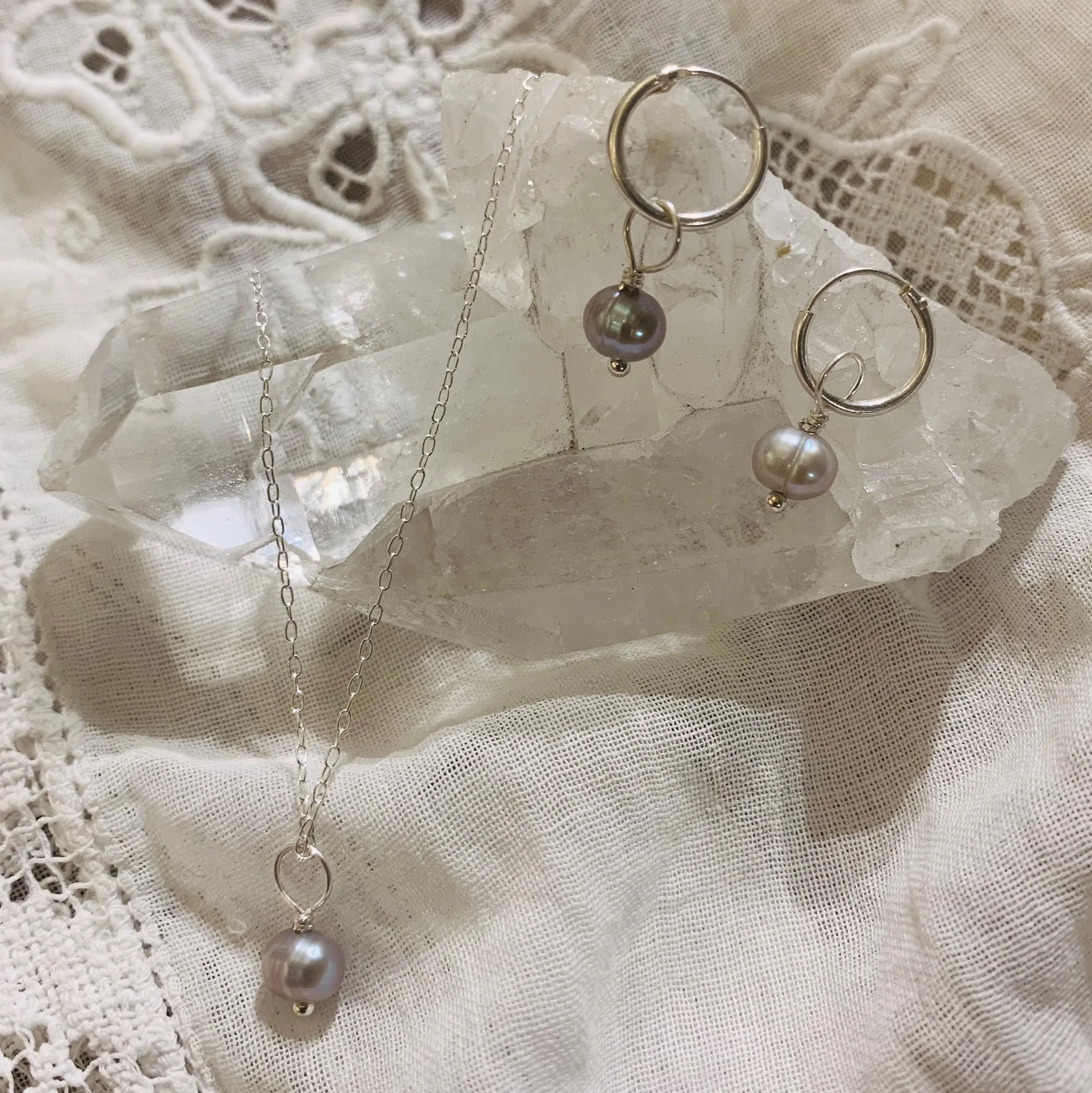 blue pearl set | 925 silver