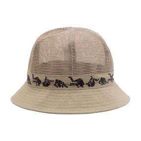 HOCKEY FALL GUY MESH BUCKET HAT TAN