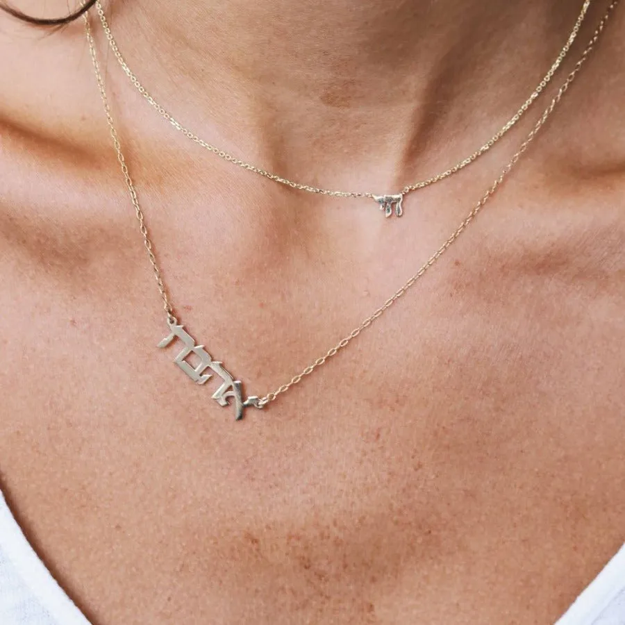 Name Necklace- 14K gold