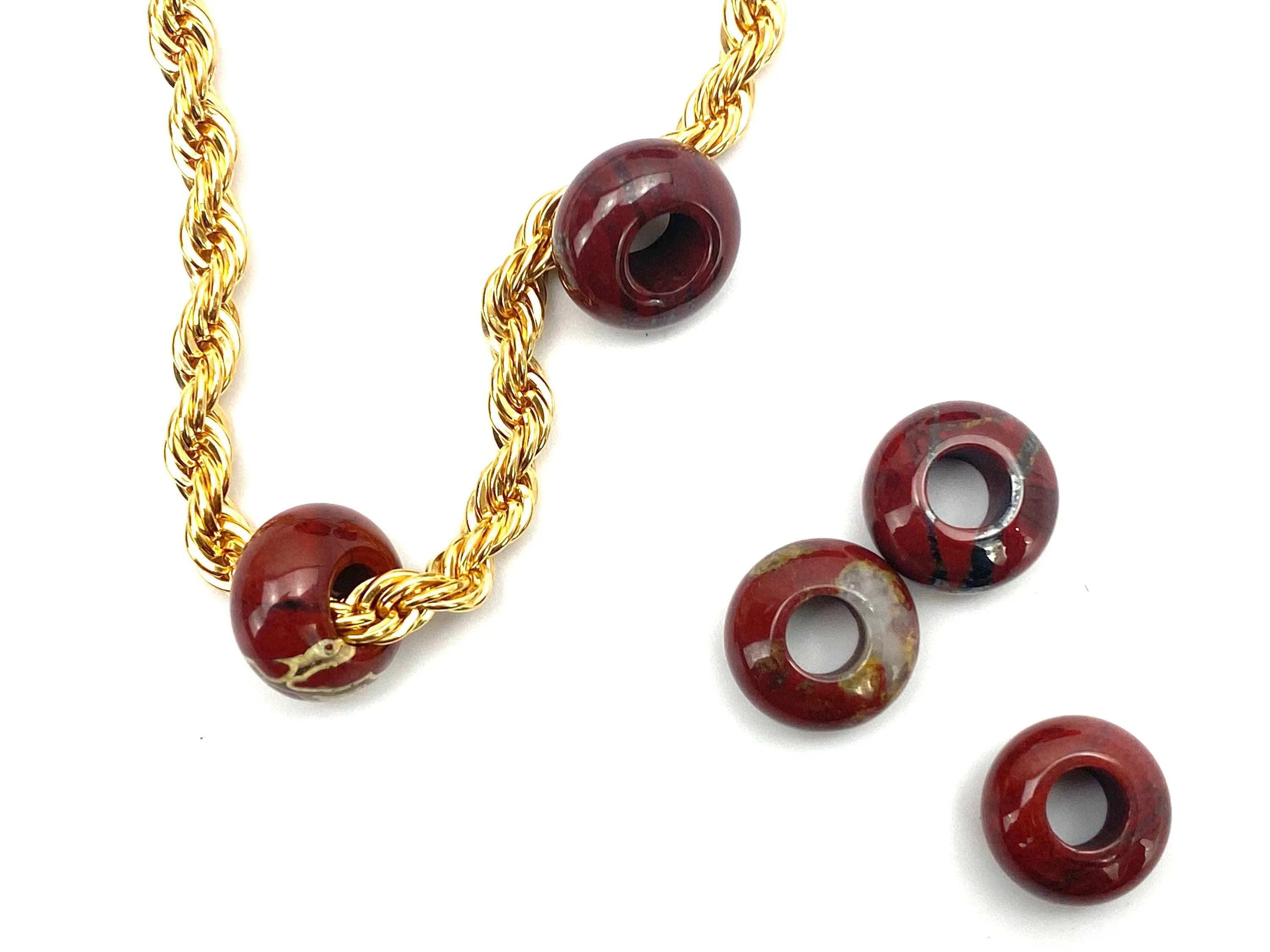 Natural Agate Jade Donut Beads, Sku#BG77