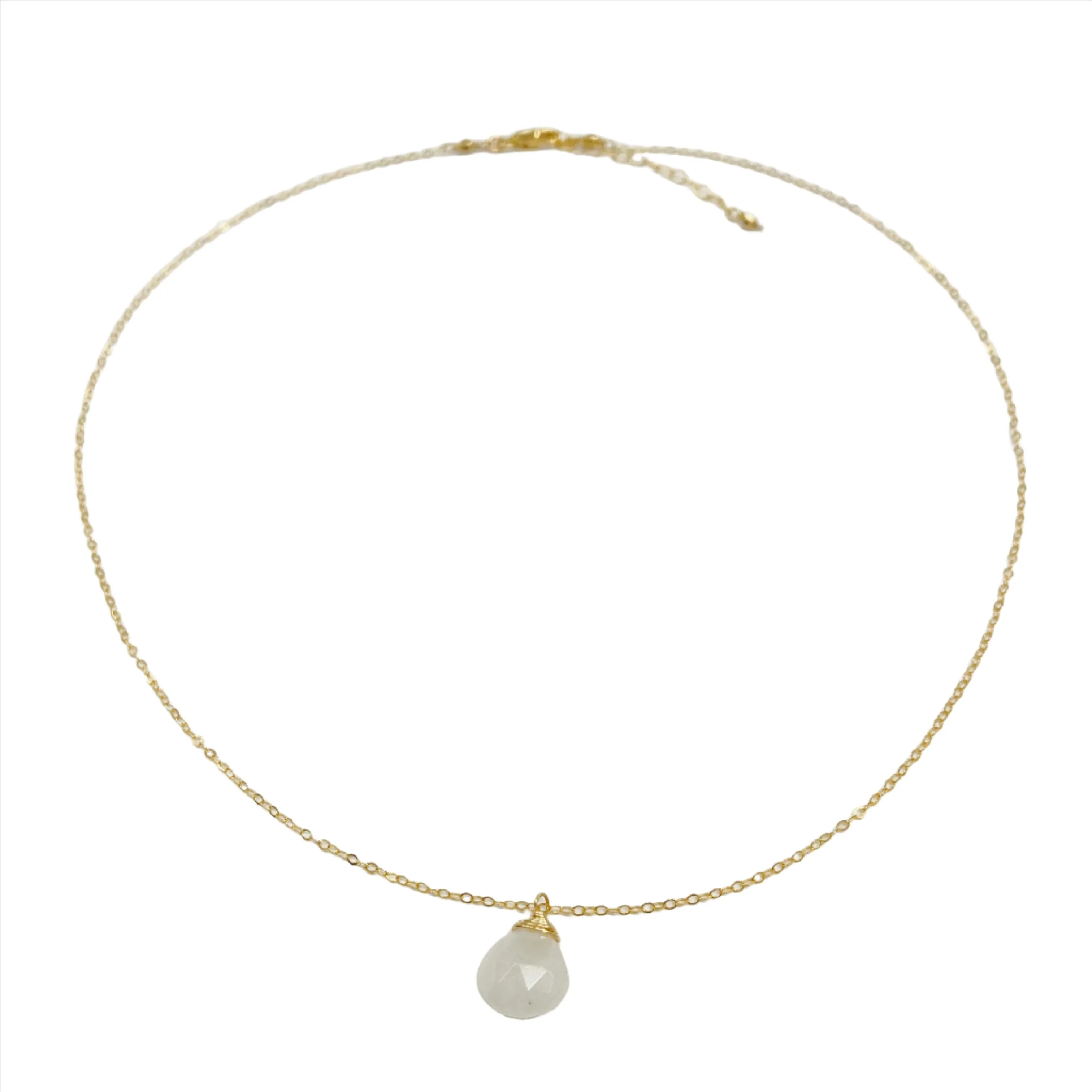 Nova Hanging Gemstone Necklace | Gold