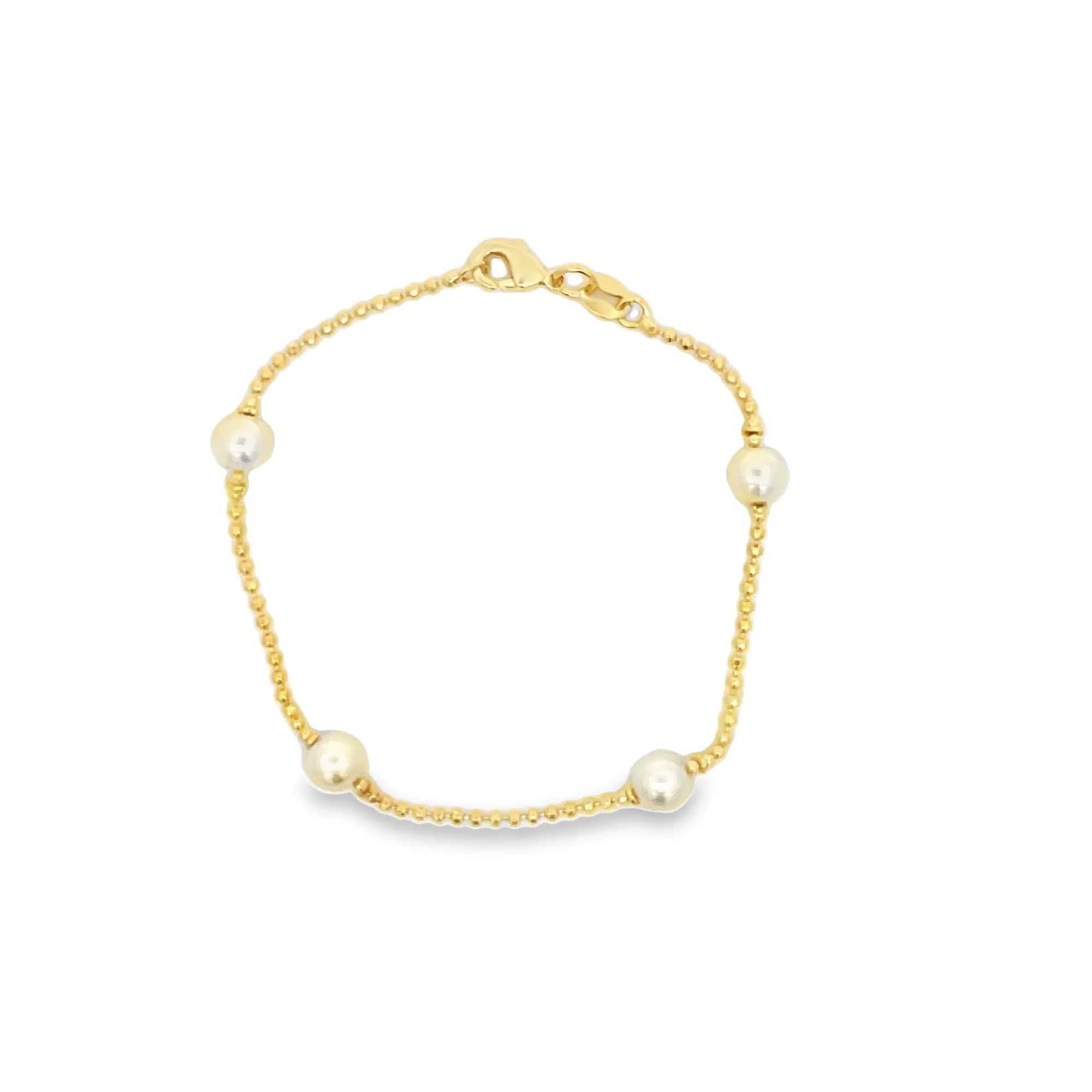 White Pearl Beaded Bracelet